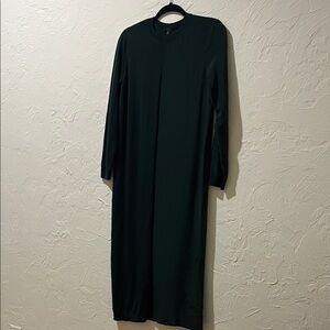 COS green Long-Sleeve Midi Dress